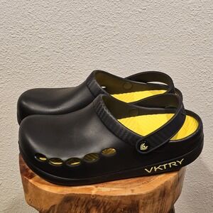 VKTRY Carbon Black M 9/10 W 10/11 Recovery Clogs #H2 23 NWOB Back Straps